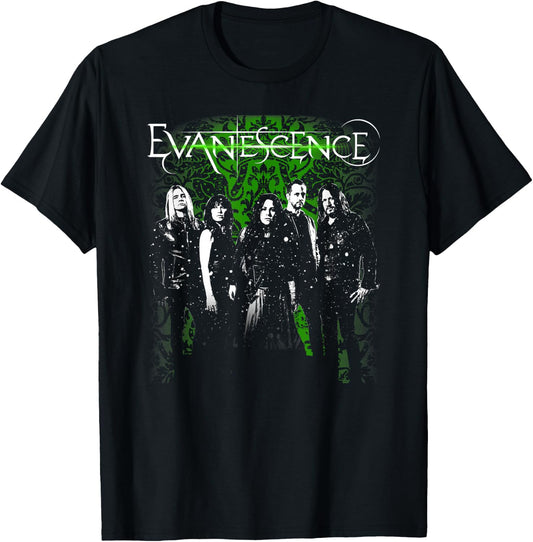 Evanescence – Band Photo Green T-Shirt - T-Shirt | Black