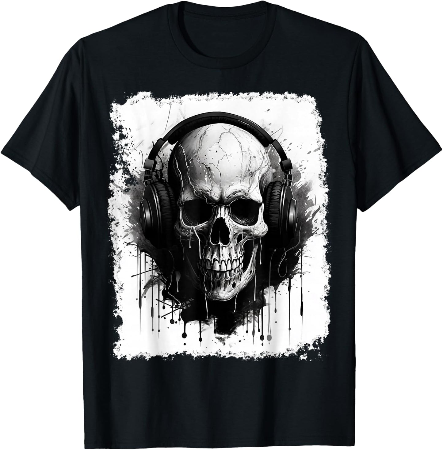 Skeleton Music T-Shirt - T-Shirt | Black