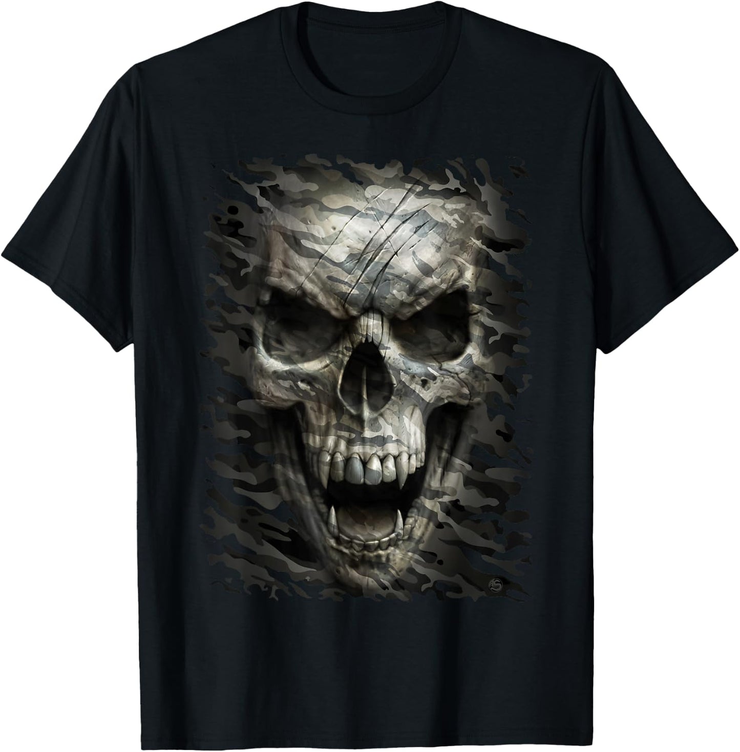 Spiral Original - Camo Reaper - Gothic Reaper T-Shirt - T-Shirt | Black