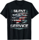 U.S Submarines Silent Service Flag Patriotic Veterans Day T-Shirt - T-Shirt | Black