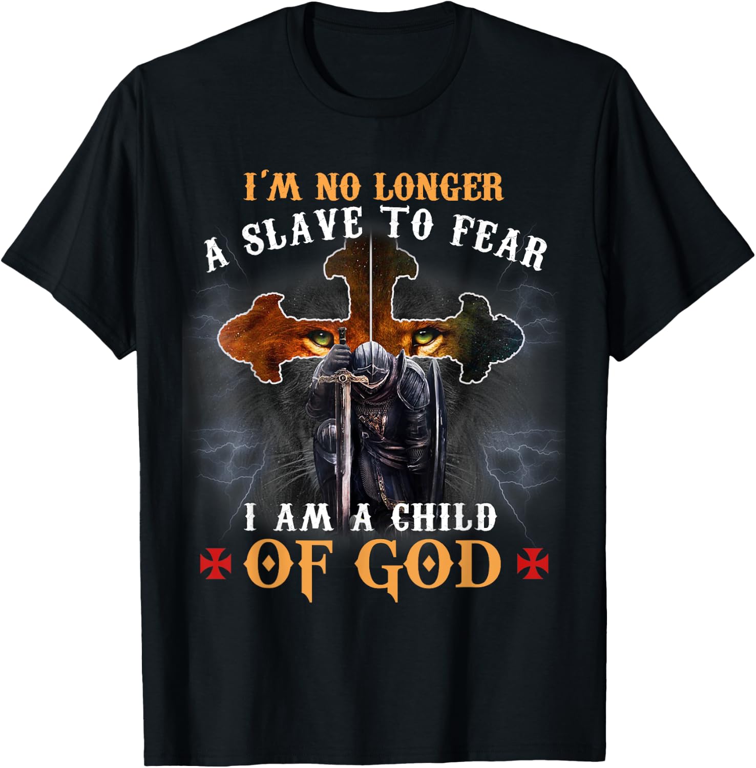 Christian Knight Templar I Am A Warrior Of God T-Shirt - T-Shirt | Black