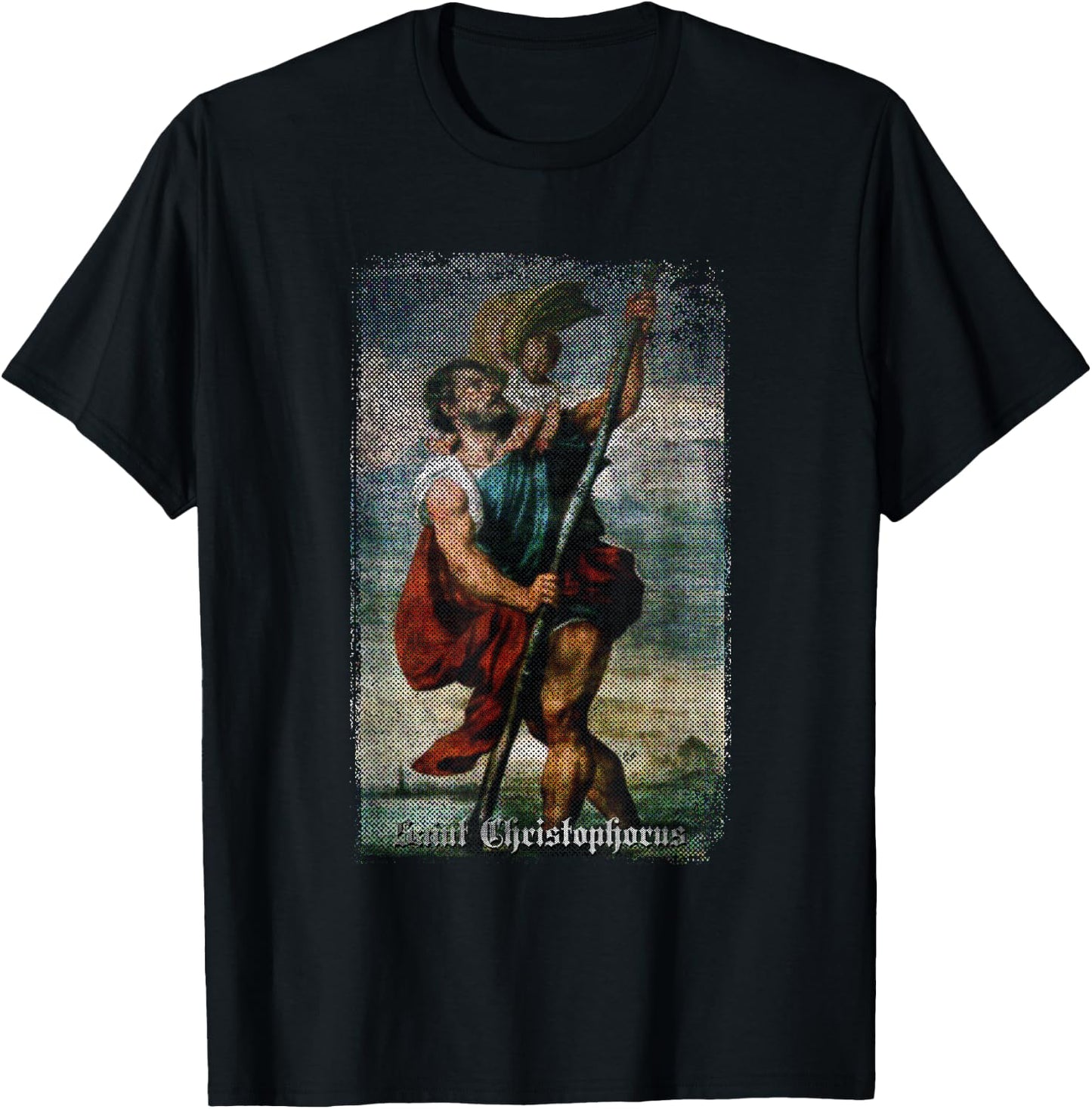 St Christopher - Patron Saint of Drivers T-Shirt - T-Shirt | Black