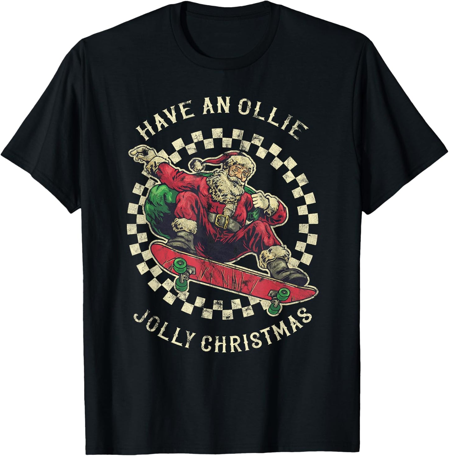 Have An Ollie Jolly Christmas Santa Claus T-Shirt - T-Shirt | Black