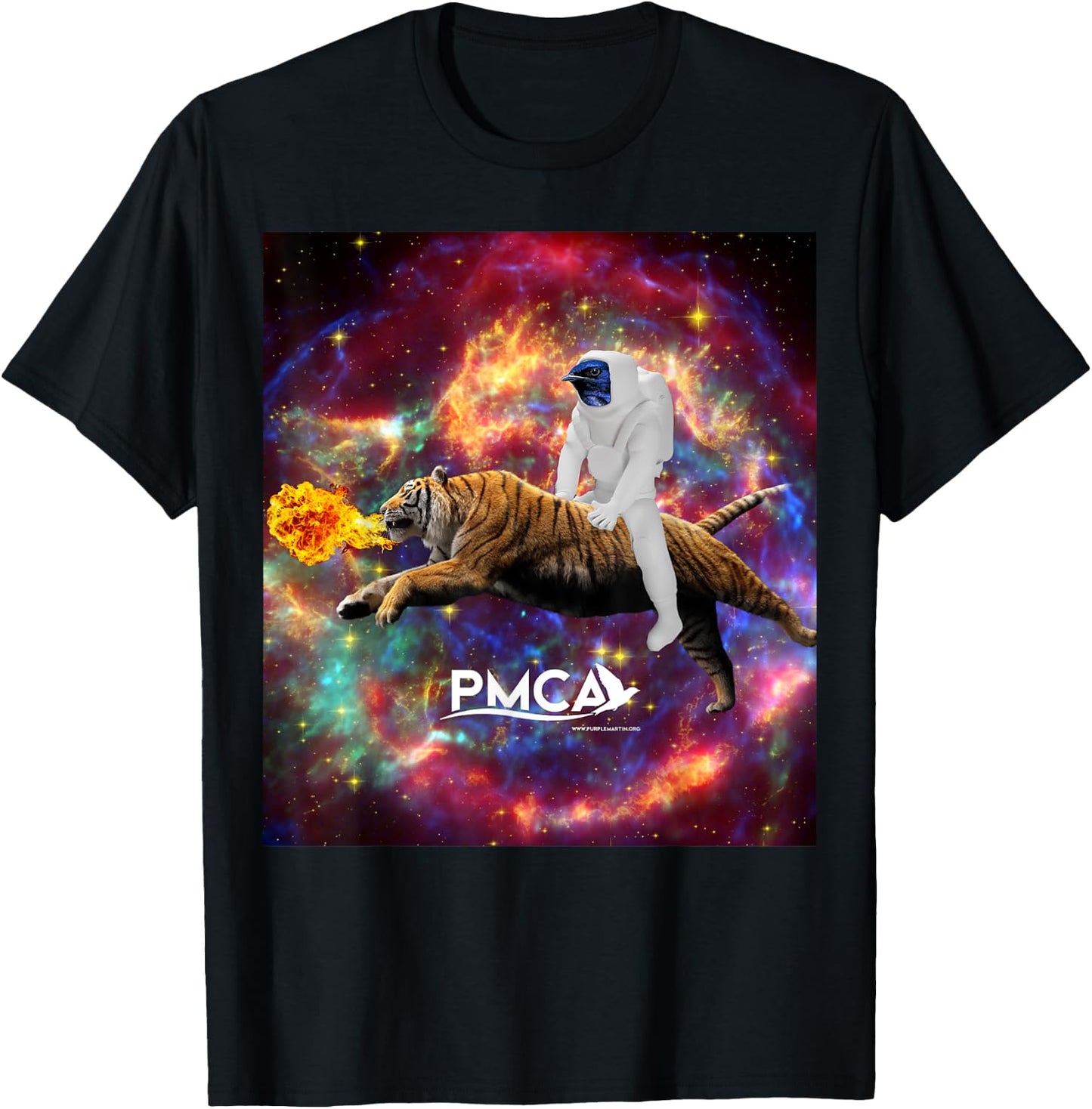 Purple Martin Space Tiger T-Shirt - T-Shirt | Black