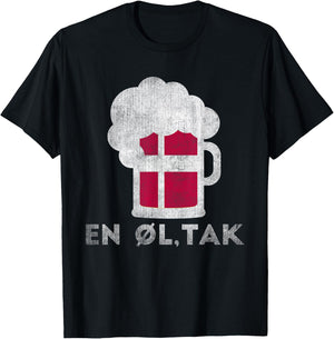 Funny Danish Beer Order Denmark T-Shirt - T-Shirt | Black
