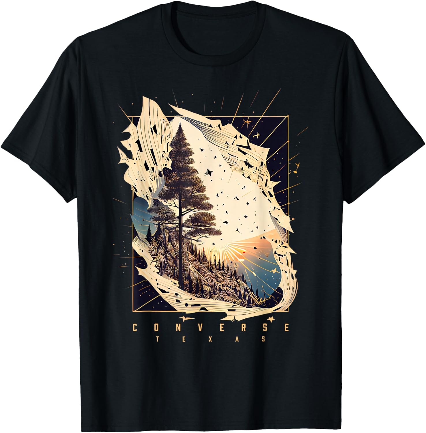 Converse Texas Vintage Forest T-Shirt - T-Shirt | Black