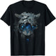 Lion Fantasy Predatory Cat Art - Blue Eyes Robot Animal Women Kids T-Shirt - T-Shirt | Black