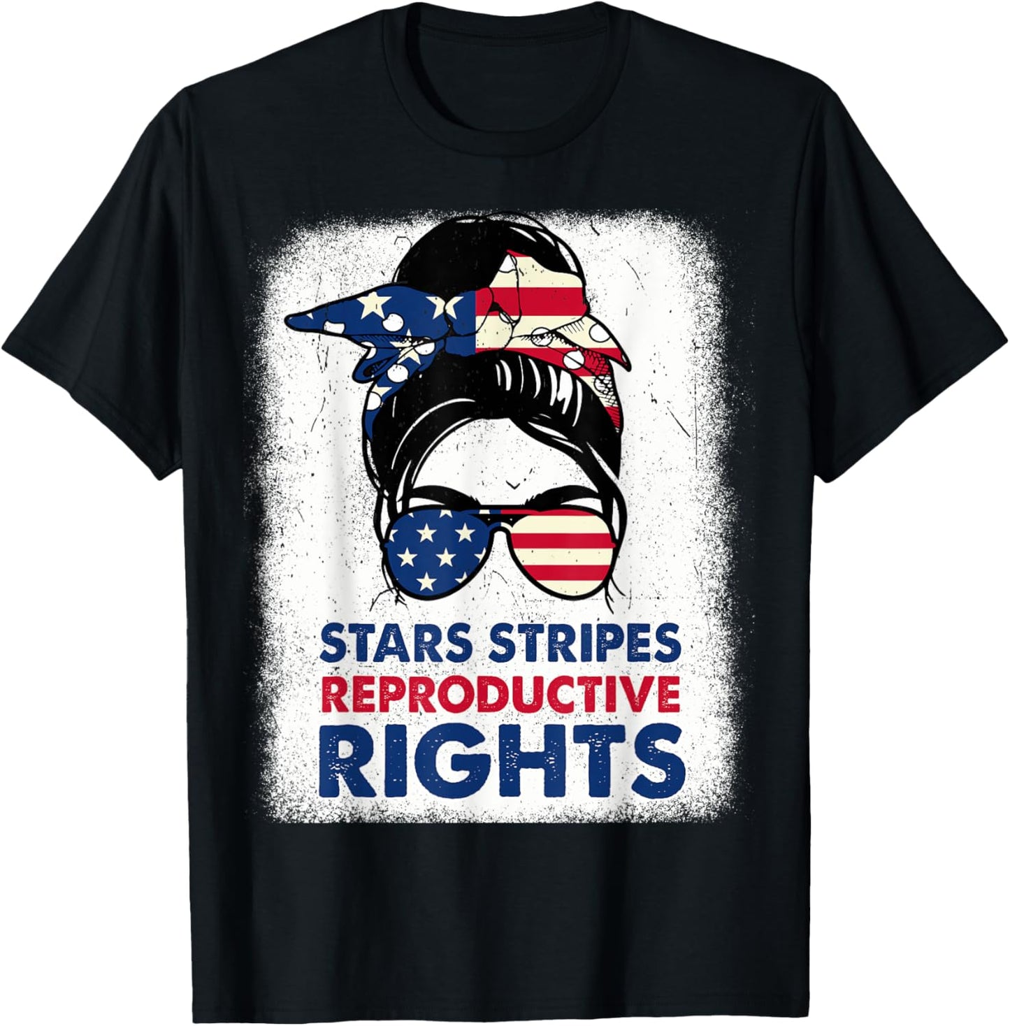 4th Of July Stars Stripes Reproductive Right Patriotic Women T-Shirt - T-Shirt | Black