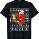 Quail Bird Xmas Holiday Ugly Santa Riding Quail Christmas T-Shirt - T-Shirt | Black