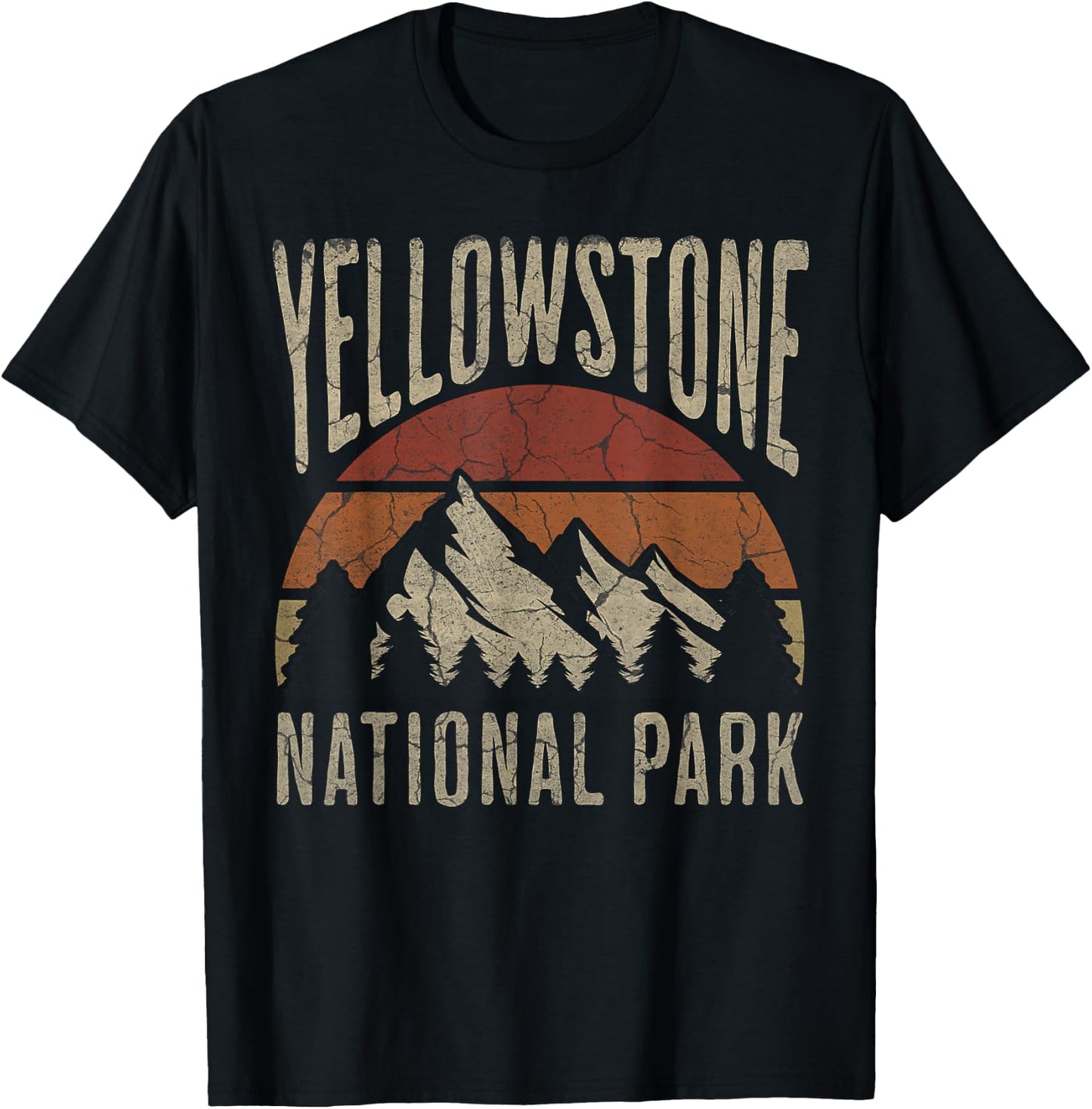 Yellowstone National Park Wyoming Nature Hiking Outdoors T-Shirt - T-Shirt | Black