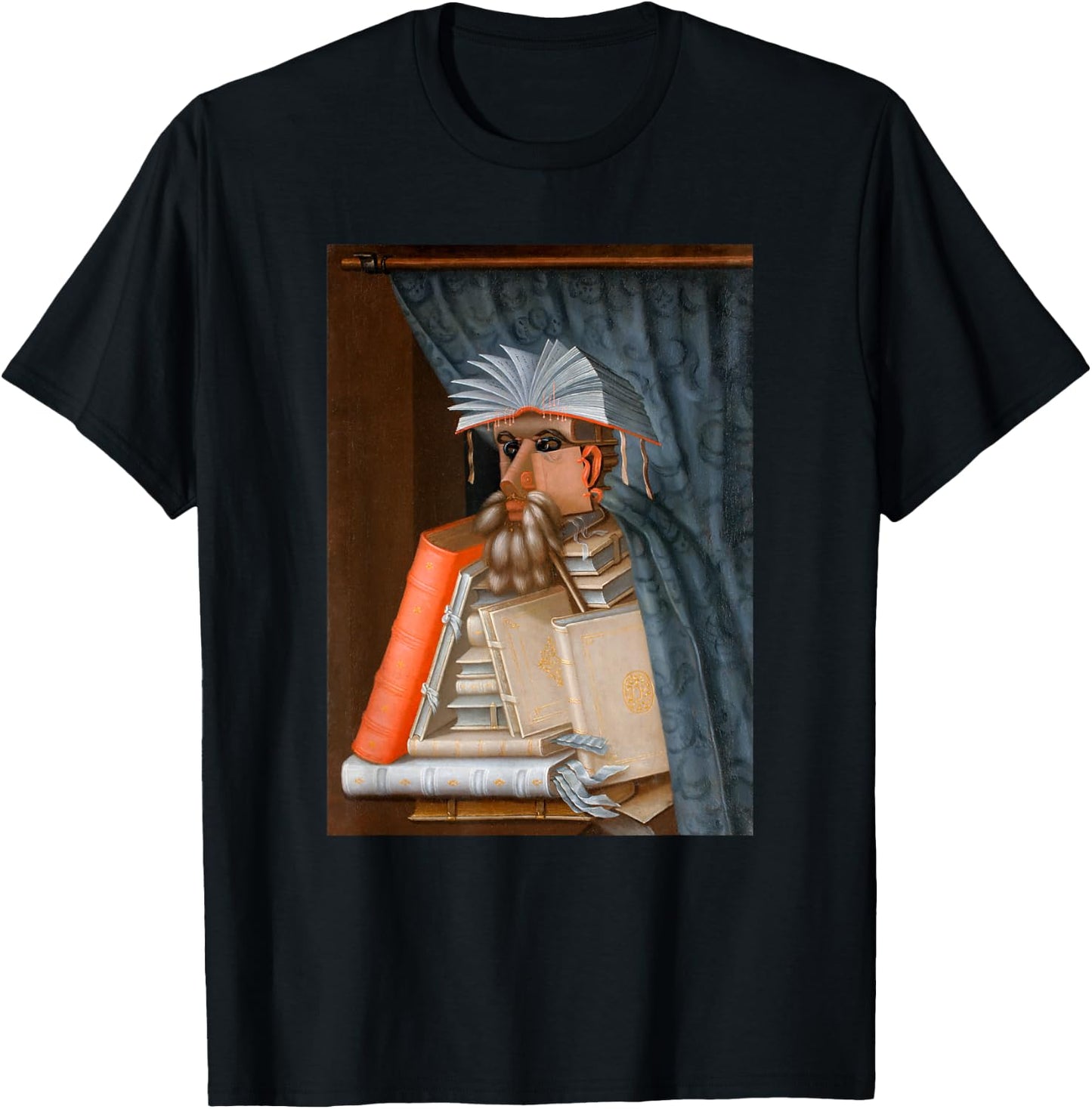 The Librarian c. 1566 Oil Painting by Giuseppe Arcimboldo T-Shirt - T-Shirt | Black