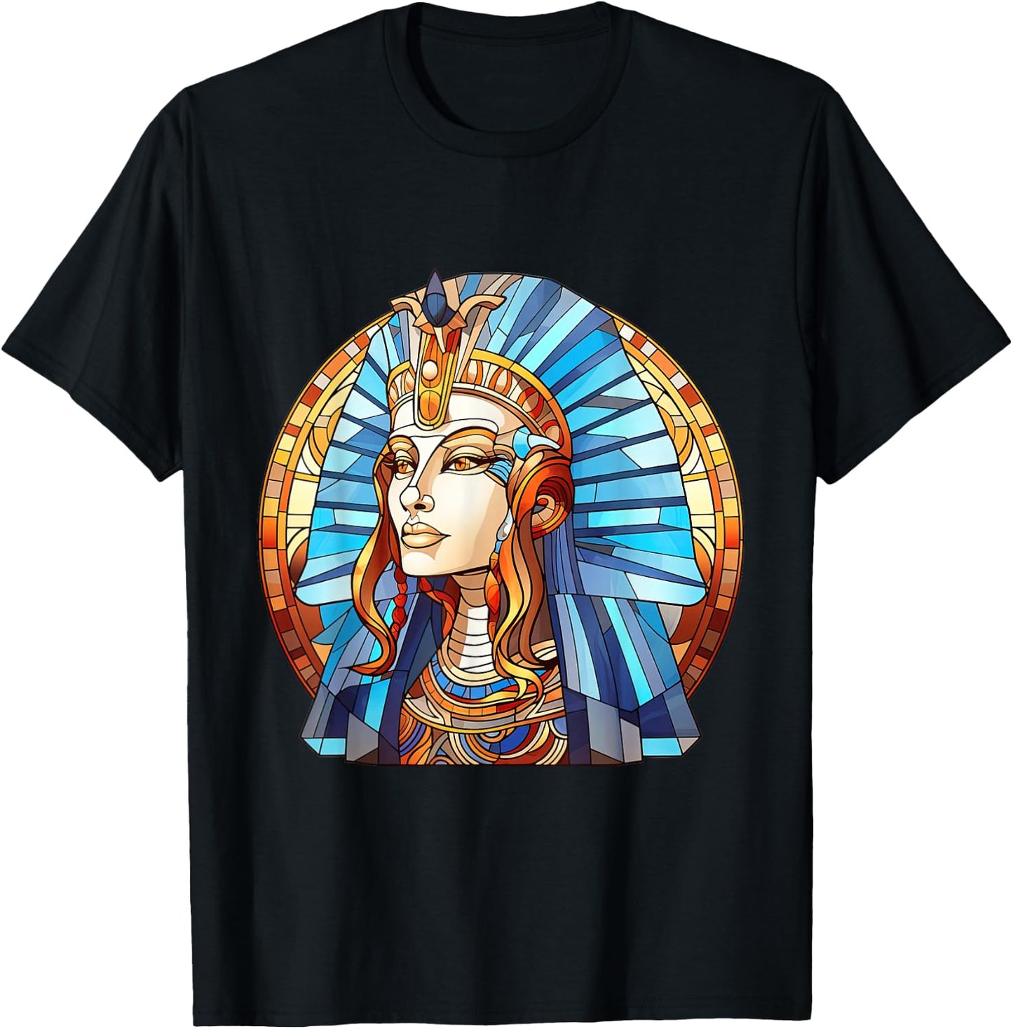Hatshepsut Stained Glass T-Shirt - T-Shirt | Black