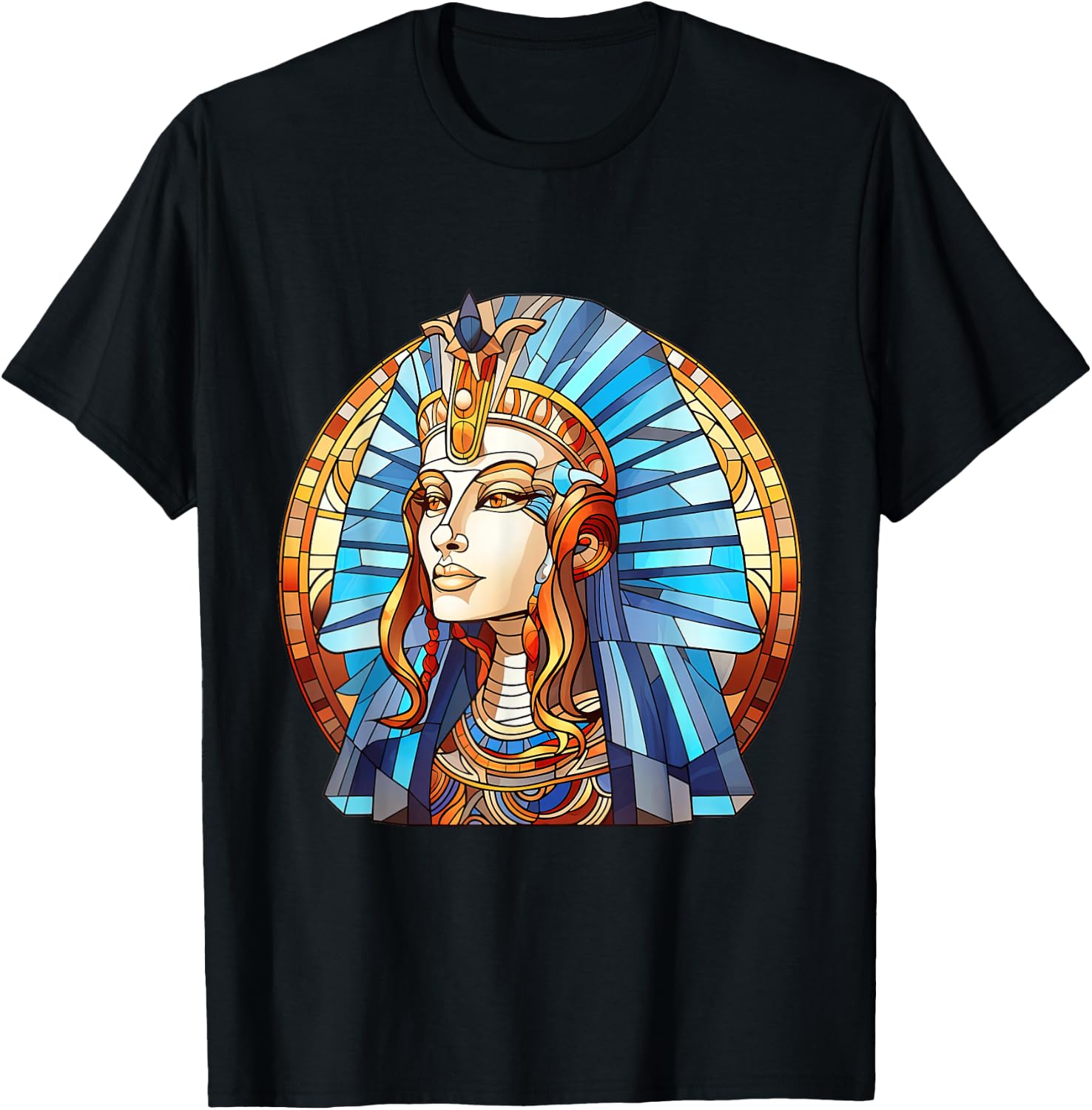 Hatshepsut Stained Glass T-Shirt - T-Shirt | Black