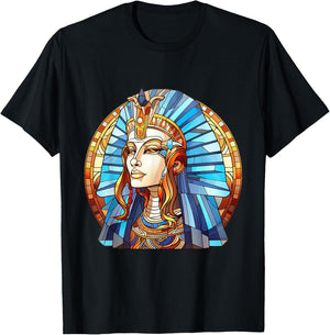 Hatshepsut Stained Glass T-Shirt - T-Shirt | Black