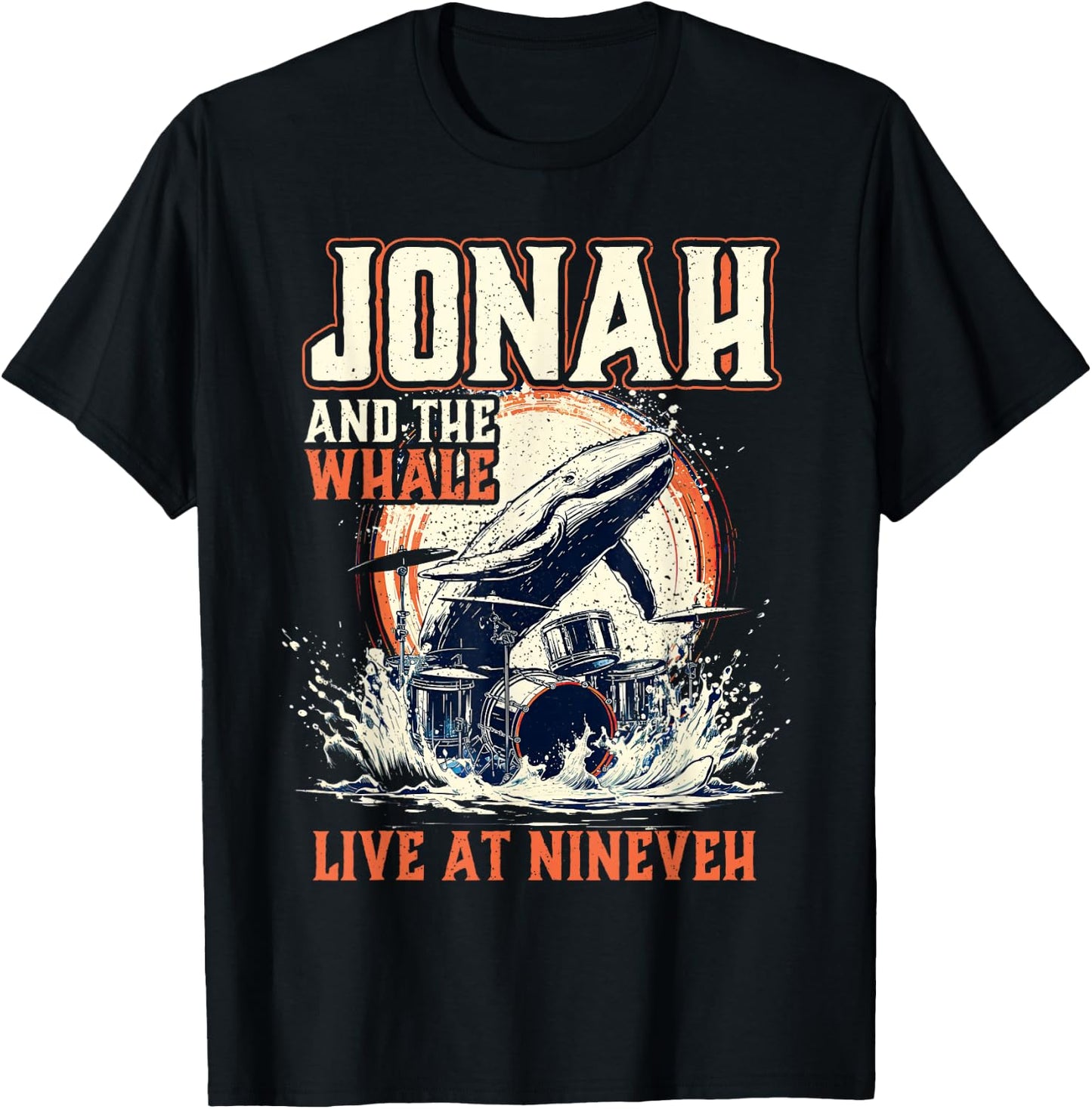 Christian Rock Shirt Jonah and Whales Vintage Funny T-Shirt - T-Shirt | Black