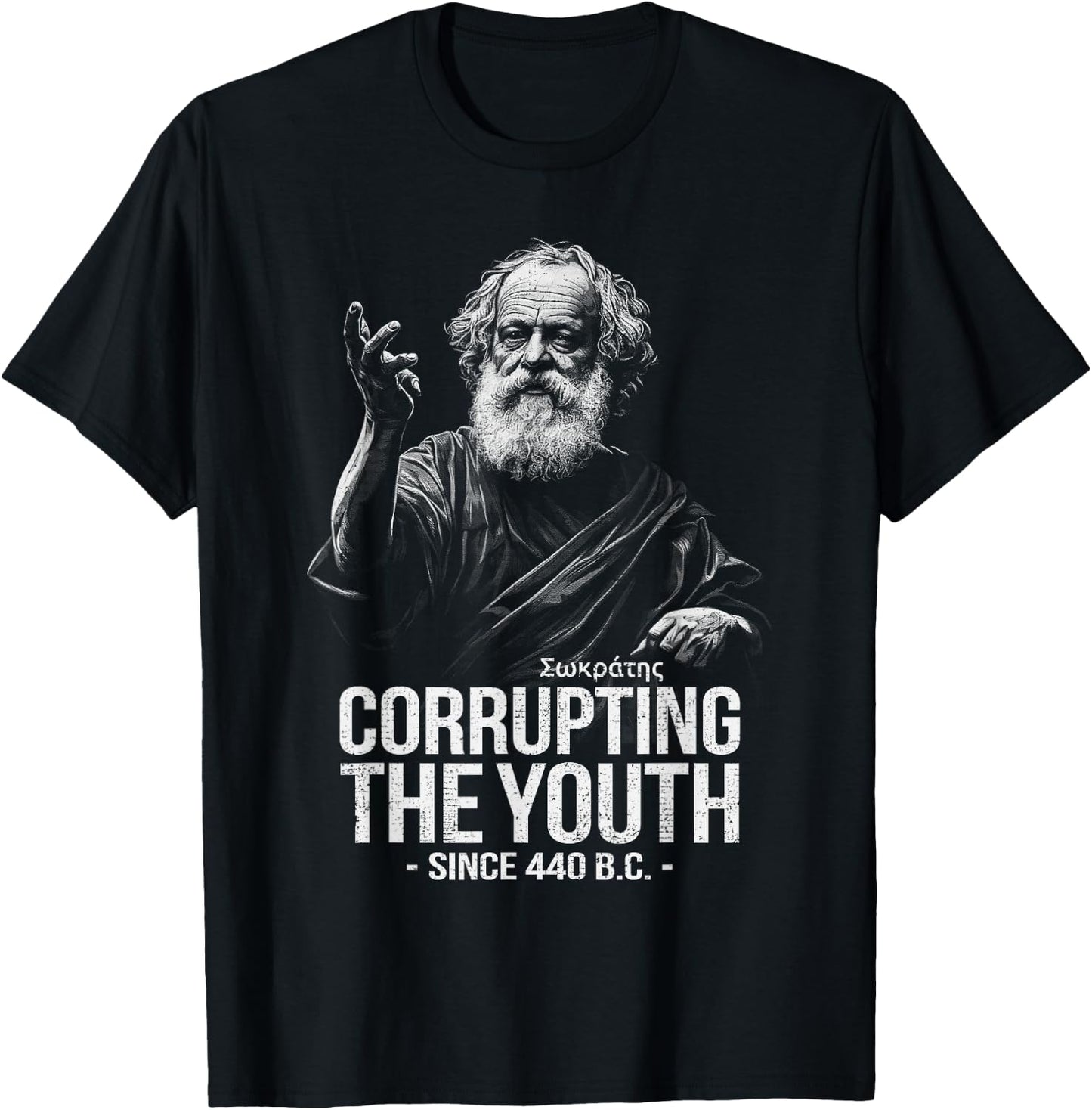 Socrates Corrupting The Youth Ancient Philosophy Philosopher T-Shirt - T-Shirt | Black
