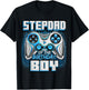 Stepdad of the Birthday Boy Matching Family Video Game Party T-Shirt - T-Shirt | Black