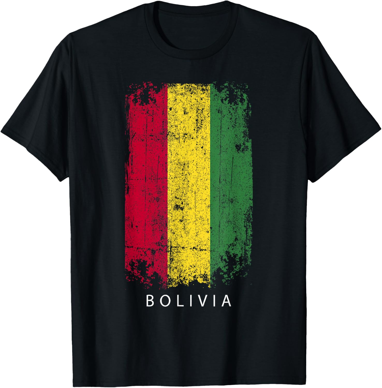 Bolivia Souvenir Design - Country Flag Bolivia T-Shirt - T-Shirt | Black