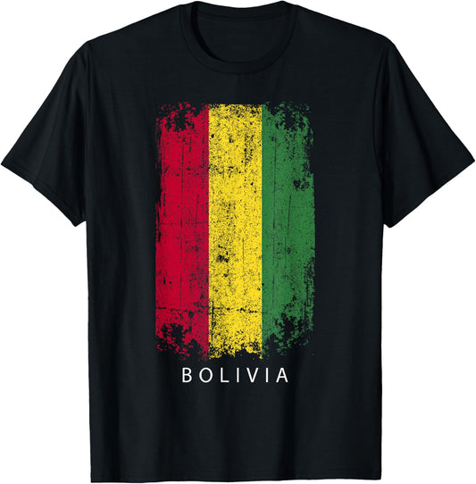 Bolivia Souvenir Design - Country Flag Bolivia T-Shirt - T-Shirt | Black