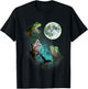 Three Tree Frogs Howl At Moon 3 Wolfs Wolves Funny Parody T-Shirt - T-Shirt | Black