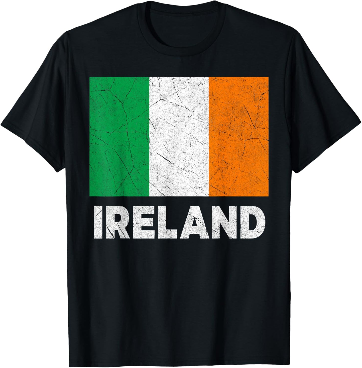 Irish Flag Ireland Women Boys Girls Kids Birthday T-Shirt - T-Shirt | Black