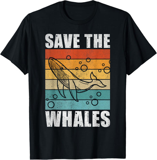Whale Lover Marine Scientist Biology Environmentalist Whale T-Shirt - T-Shirt | Black