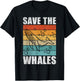Whale Lover Marine Scientist Biology Environmentalist Whale T-Shirt - T-Shirt | Black