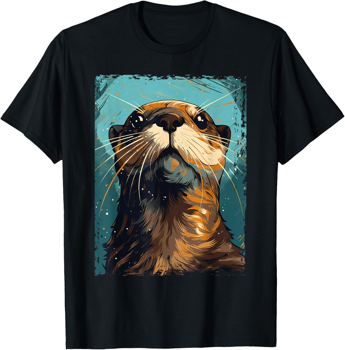 River Otter t Shirt for Boys & Girls Cute Otter Animal Funny T-Shirt - T-Shirt | Black