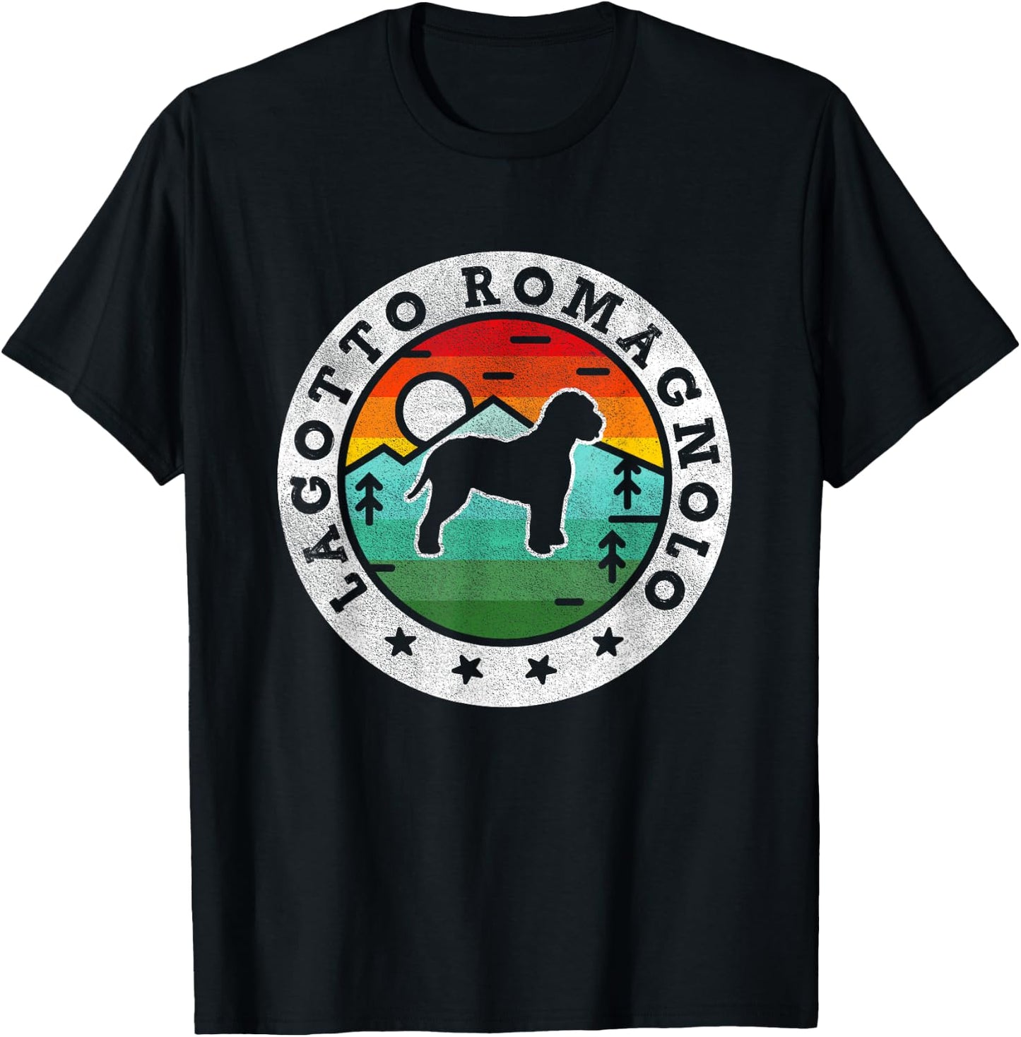 Vintage Lagotto Romagnolo Retro Dog Mom Dad Women Kids T-Shirt - T-Shirt | Black
