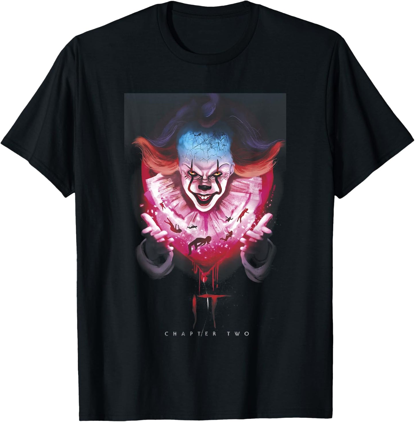 It Chapter Two Floating Children Evil Pennywise Portrait T-Shirt - T-Shirt | Black