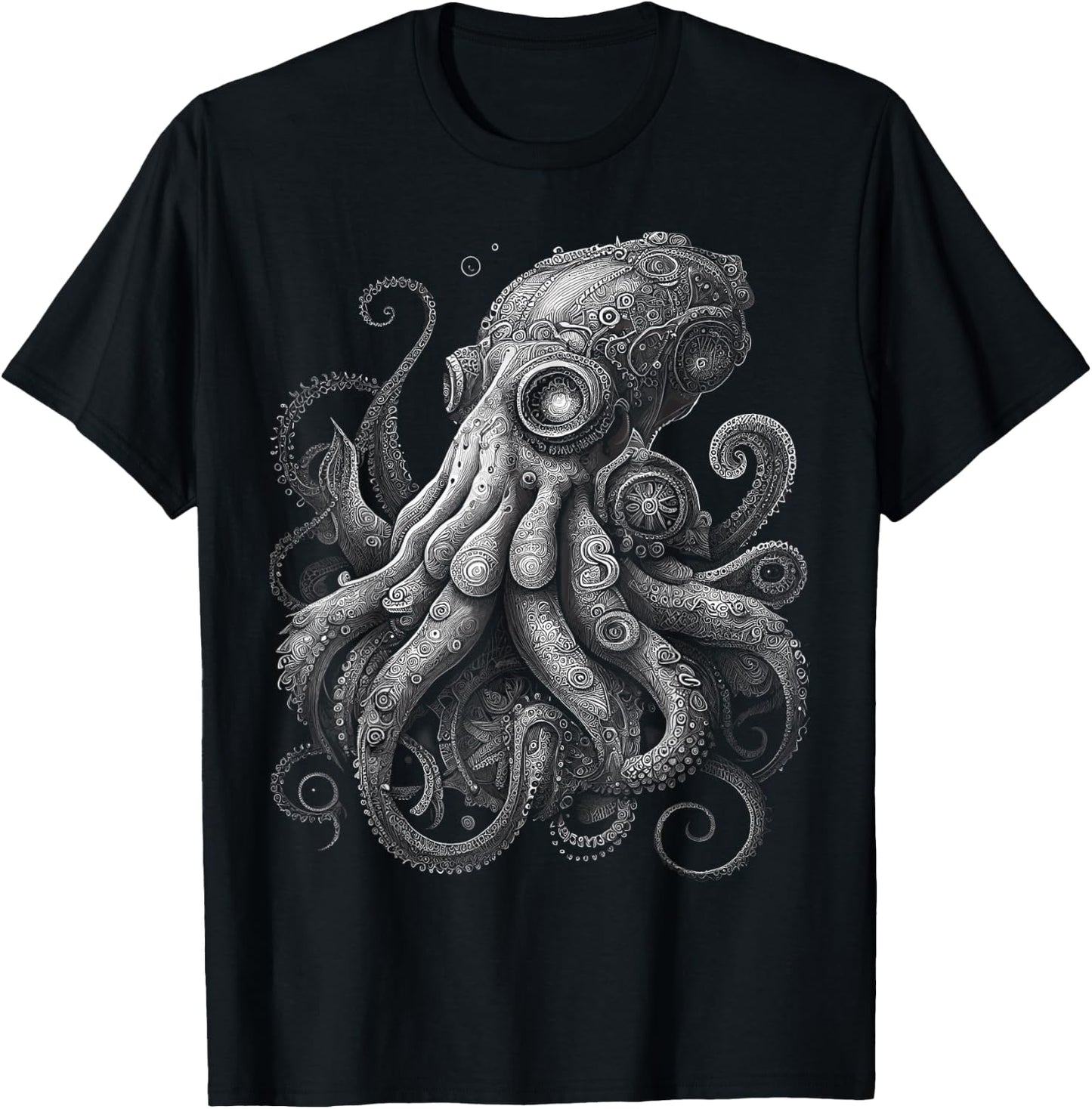 Octopus Tentacle Sea Creature Ocean Marine Biology Design T-Shirt - T-Shirt | Black