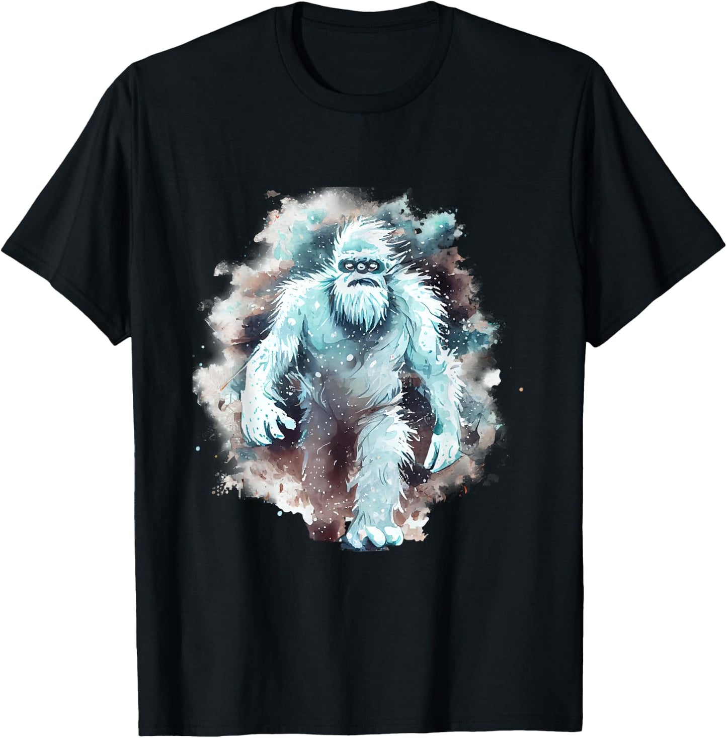 Mythical Yeti Legend Abominable Snowman T-Shirt - T-Shirt | Black