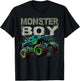 Monster Truck Boy Family Matching Monster Truck Lovers T-Shirt - T-Shirt | Black