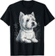 Cute Westie Dog on West Highland White Terrier Lover T-Shirt - T-Shirt | Black