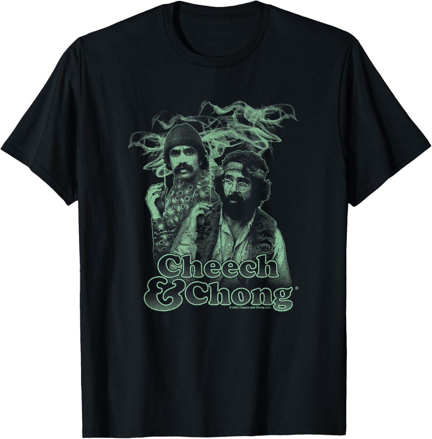 Cheech & Chong Smoking with Style Photography T-Shirt - T-Shirt | Black