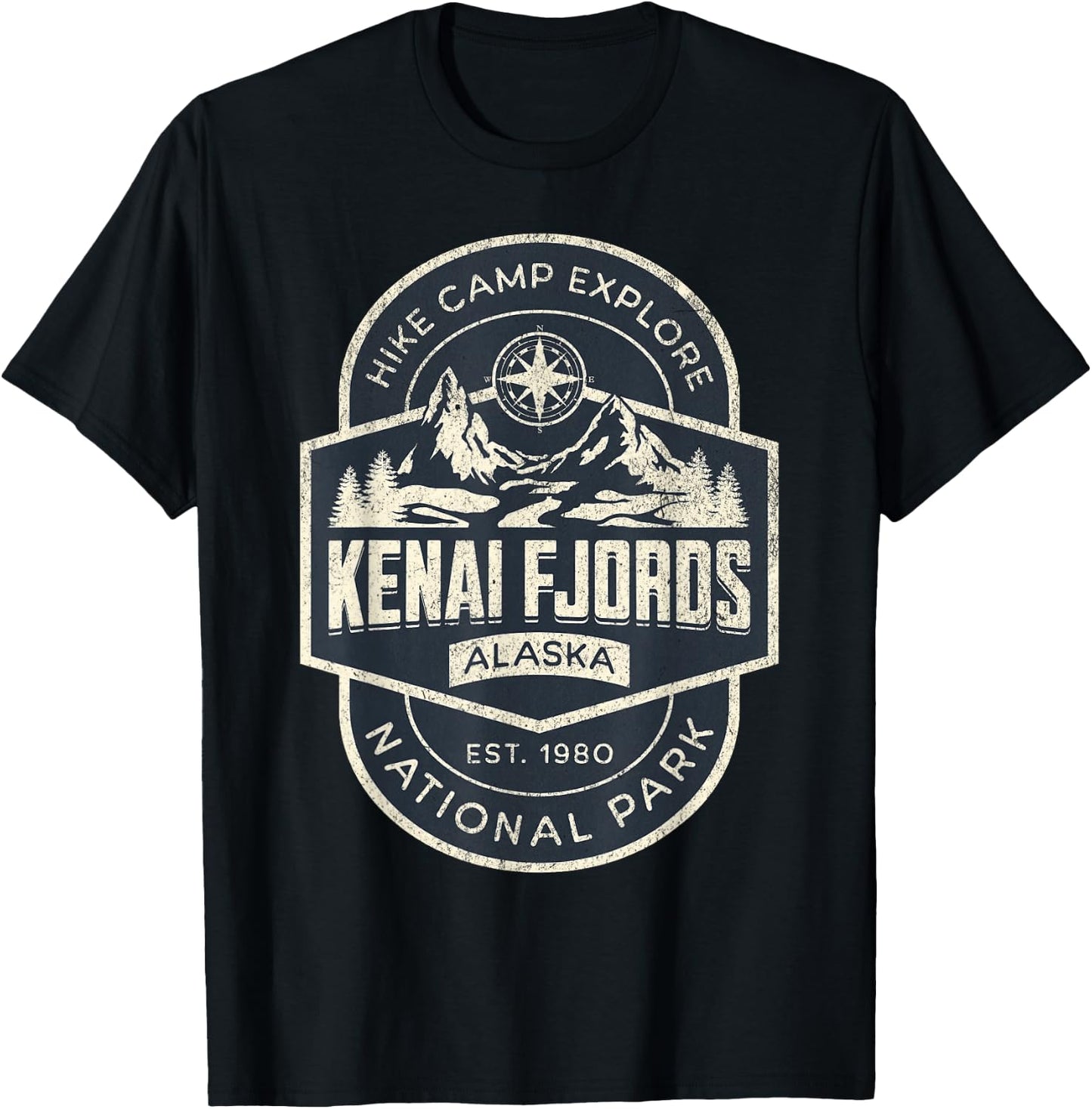 Kenai Fjords National Park T-Shirt - T-Shirt | Black