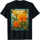 Stained Glass Style Marigold T-Shirt - T-Shirt | Black