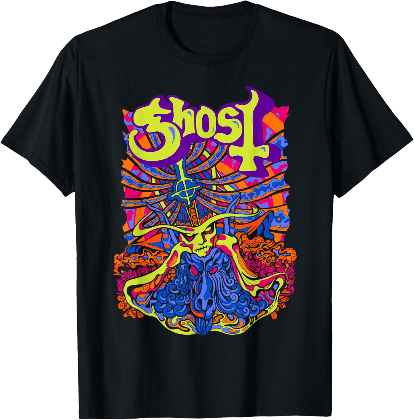 Ghost – Satanic Panic Bright Colors T-Shirt - T-Shirt | Black