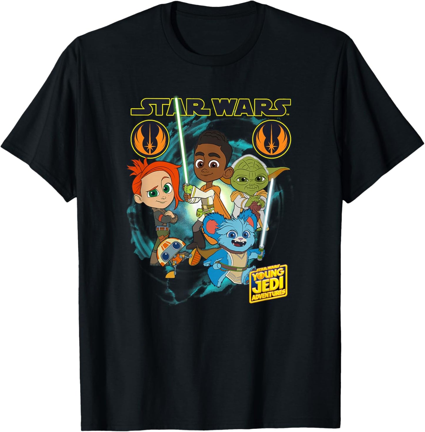 Star Wars: Young Jedi Adventures Hero Group Shot T-Shirt - T-Shirt | Black