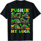 Pushing My Luck Construction Trucks St Patrick's Day Toddler T-Shirt - T-Shirt | Black