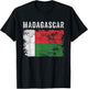 Madagascar Flag Distressed - Men Women Kids - Malagasy Flag T-Shirt - T-Shirt | Black