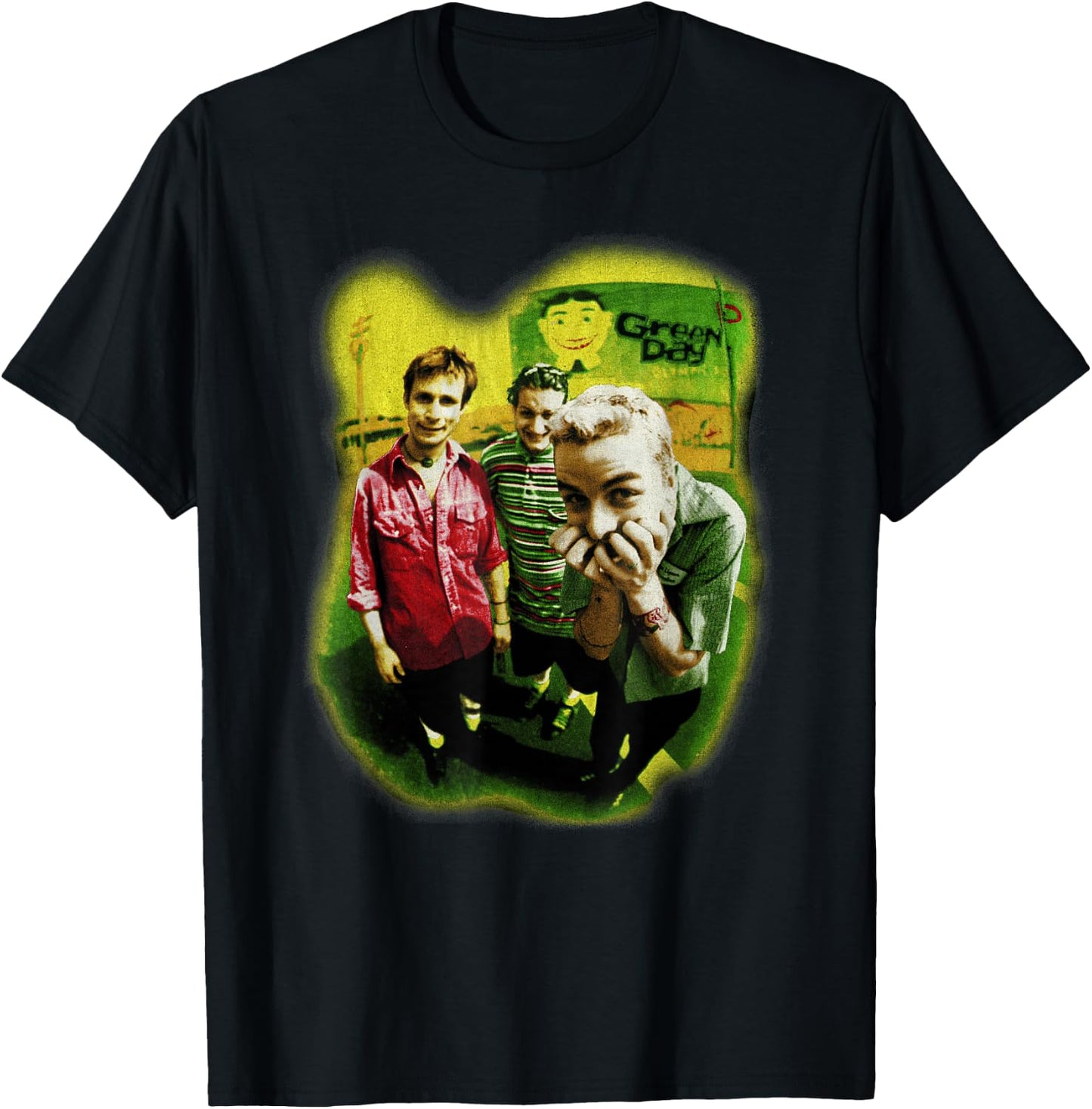 Green Day Neon Photo T-Shirt - T-Shirt | Black