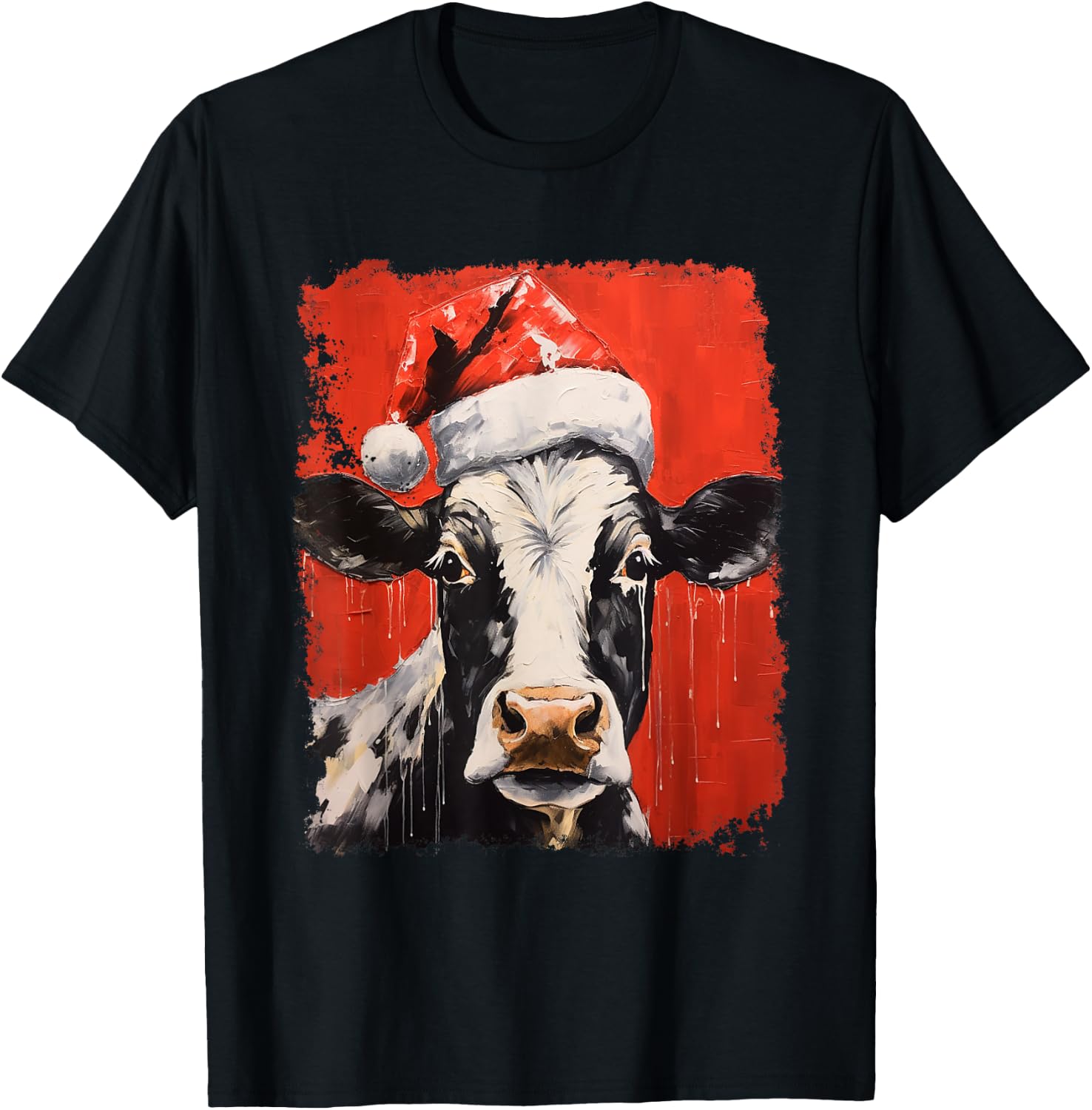Farm Animals Christmas T-Shirt - T-Shirt | Black