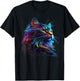 Cute Colorful Cat for Kitten Lovers Art Kitty Cats T-Shirt - T-Shirt | Black