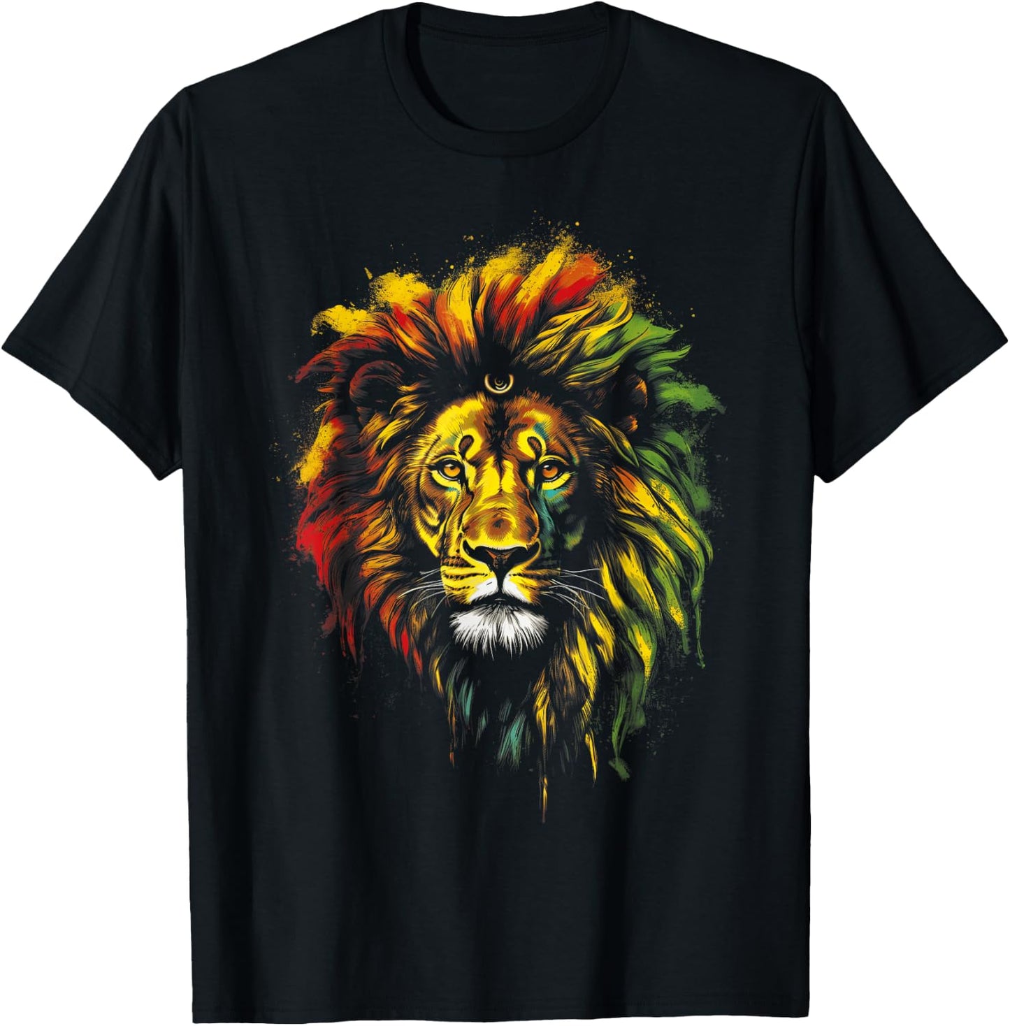 Jamaica Lion Dread locks T-Shirt - T-Shirt | Black