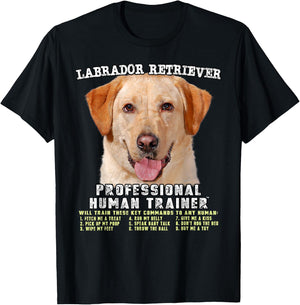 Labrador Retriever Yellow Lab Professional Human Trainer T-Shirt - T-Shirt | Black