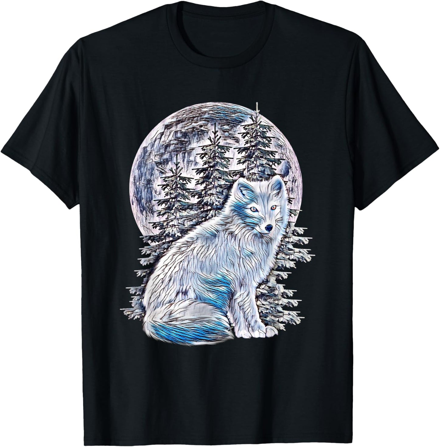 Arctic Ice Fox T-Shirt - T-Shirt | Black