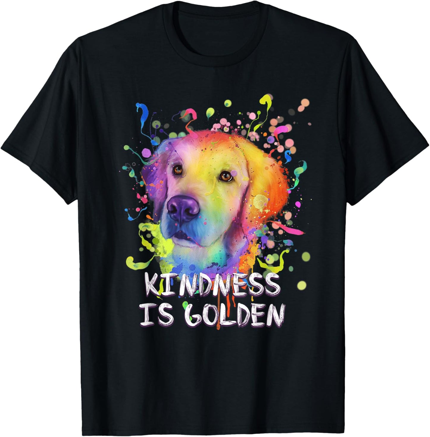 Kindness Is Golden Rescue Dog Golden Retriever Adopt Women T-Shirt - T-Shirt | Black