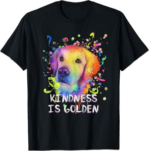 Kindness Is Golden Rescue Dog Golden Retriever Adopt Women T-Shirt - T-Shirt | Black