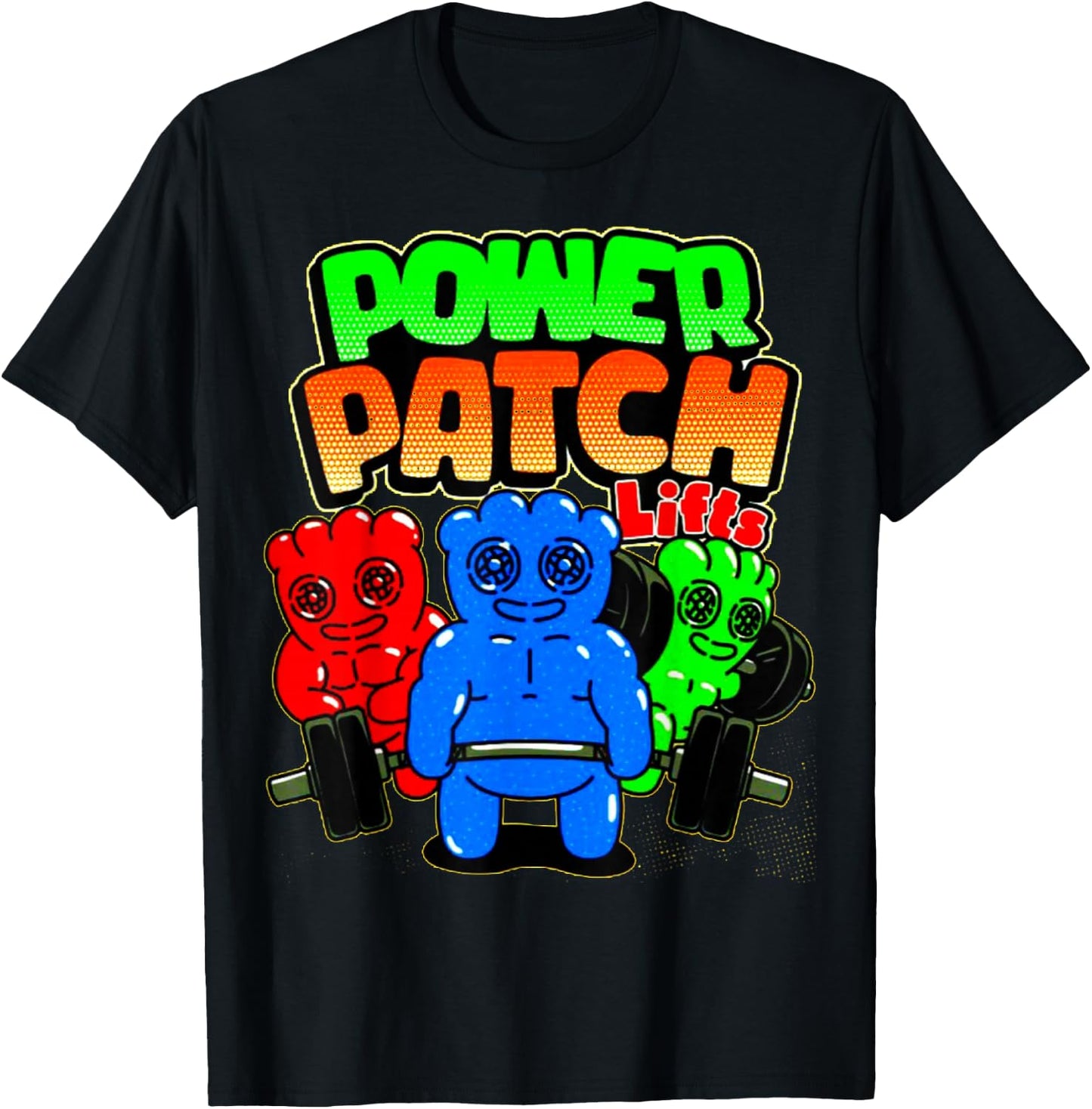 Funny Power Patch Lifts Weightlifting Bodybuilding Workout T-Shirt - T-Shirt | Black